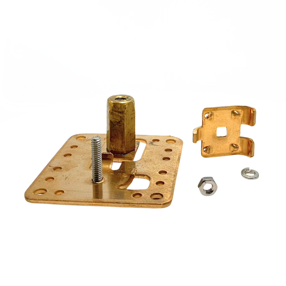 Copper Stamped Adhesive Base with Tabbed Swivel Head 3/8"