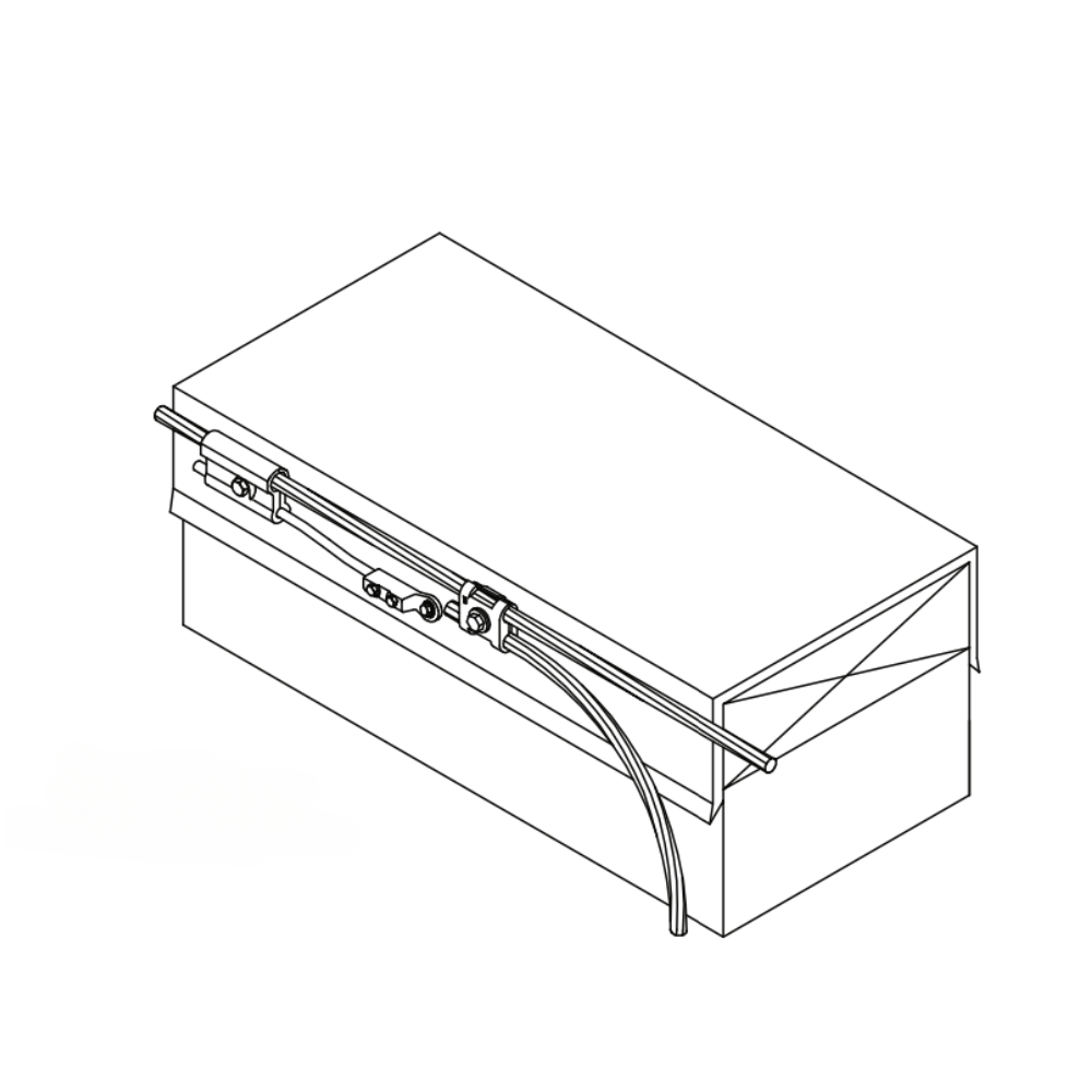 Heavy cast aluminum bonding lug is specifically designed for secure attachment to flat metal surfaces with one hole for mounting and two bolts for securing cable. Lightning Protection Equipment UL-Listed Lightning Rod Lightning Conductor Electrical Grounding System Surge arrestor Lightning Rod Lightning Protection NFPA 780 LPI 175 UL96A