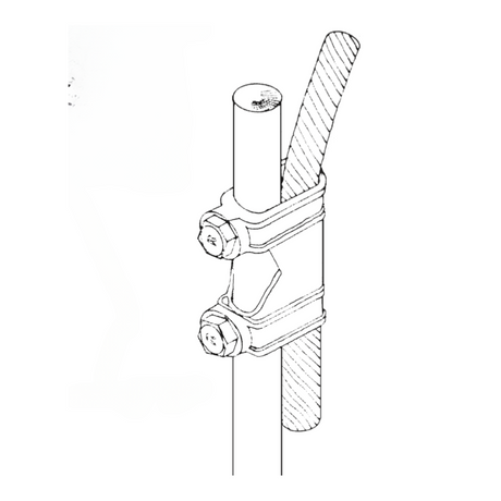 Cast Bronze Copper open chamber with set bolts to compress a ground rod against copper conductor Dimensions are 3-1/2” x 1” X3-3/4” Lightning Protection Equipment UL-Listed Lightning Rod Lightning Conductor Electrical Grounding System Surge arrestor Lightning Rod Lightning Protection NFPA 780 LPI 175 UL96A