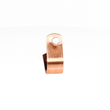 American Rod Company copper loop type cable fastener for lightning protection systems, showcasing a versatile design for securing cables, meeting UL 96A and NFPA 780 standards.