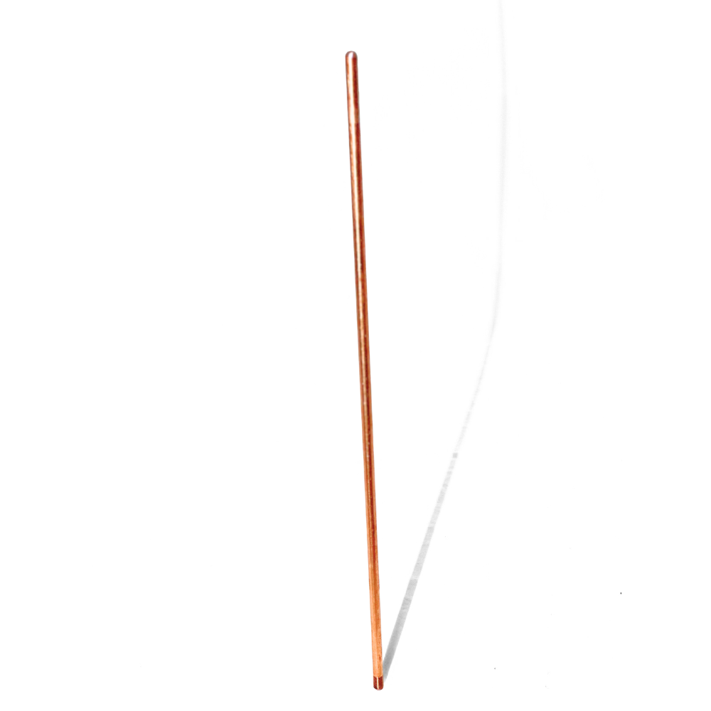 Copper lightning rod 24” length x 3/8” diameter  Lightning Protection Equipment UL-Listed Lightning Rod Lightning Conductor Electrical Grounding System Surge arrestor Lightning Rod Lightning Protection NFPA 780 LPI 175 UL96A