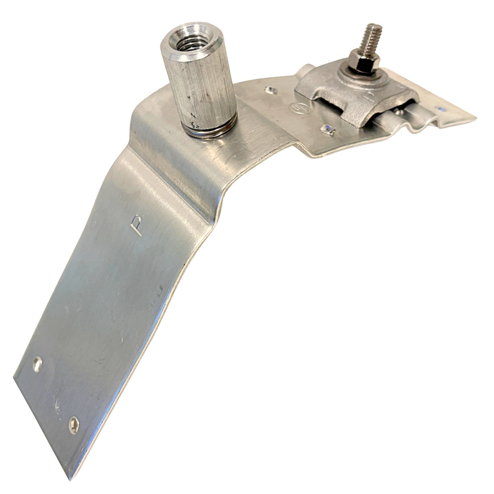 Aluminum lightning protection fittings
Ridge roof mounting bracket
NFPA 780 compliant
UL 96 lightning protection
LPI certified components
Lightning protection accessories
Aluminum roof hardware
Residential lightning protection
Commercial lightning protection
Lightning conductor connector
Bonding connector
Roof conductor clamp
Air terminal support
Strike termination device
Lightning protection installation
Lightning protection system components
Roof ridge mounting hardware
Corrosion resistant aluminum
Lightn
