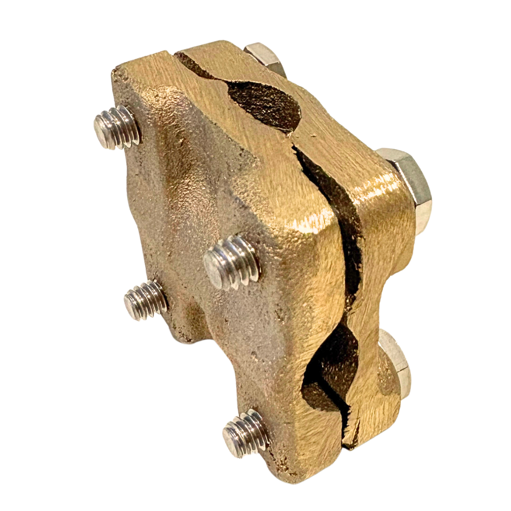 Cast bronze cable connector
Four bolt conductor clamp
Parallel grounding connector
Lightning protection cable splice
Bronze grounding conductor clamp
Bonding cable connector
Corrosion-resistant bronze connector
Bronze lightning protection fitting
UL Listed lightning protection hardware
NFPA 780 compliant connector
LPI lightning protection accessories
Commercial grounding hardware
Residential lightning protection hardware
Industrial grounding connector
Bronze conductor coupling
Cable joining clamp
Grounding 