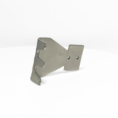 This angled photo showcases the versatility of American Rod Company’s Aluminum Crimp 3” Bonding Plate. Designed for Class I structures, this bonding plate effectively bonds objects of any size requiring a minimum of 3 square inches of contact surface. Crafted from 0.08” thick aluminum, it meets the minimum standards for a main size connection and is ideal for direct lightning current channeling. Its malleable design allows for mounting on both flat and rounded surfaces. UL 96A and LPI 175 certified.