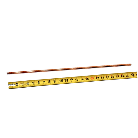 Copper lightning rod 24” length x 3/8” diameter  Lightning Protection Equipment UL-Listed Lightning Rod Lightning Conductor Electrical Grounding System Surge arrestor Lightning Rod Lightning Protection NFPA 780 LPI 175 UL96A