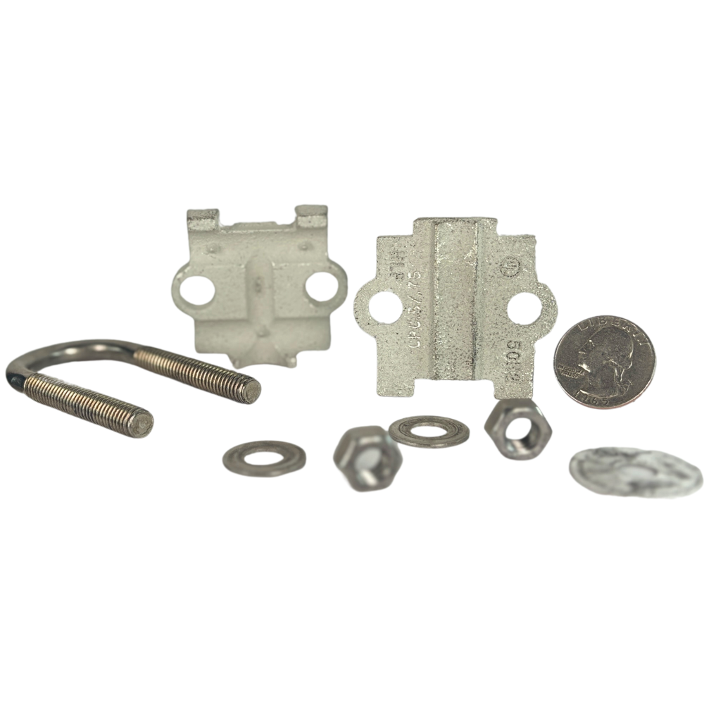 Tin Copper U-Bolt Pipe Clamp 1/2"-3/4"