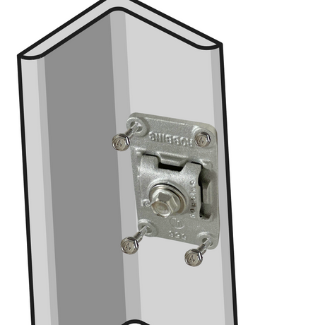 Capturing the real-world application of the screw, this image shows it being used to mount a bonding plate to a steel beam—a crucial step in setting up a certified lightning protection system. The effectiveness of the screw in such applications showcases its compliance with NFPA 780 and UL 96A standards, reinforcing the reliability and safety of American Rod Company’s lightning protection solutions.