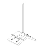 Aluminum 1/2" Ridge Saddle, specifically designed for ridge, flat, or sloping roofs Threaded for 1/2" diameter aluminum air terminals American Rod Company offers Lightning Protection Equipment UL-Listed Lightning Rod Lightning Conductor Electrical Grounding System Surge arrestor Lightning Rod Lightning Protection NFPA 780 LPI 175 UL96A