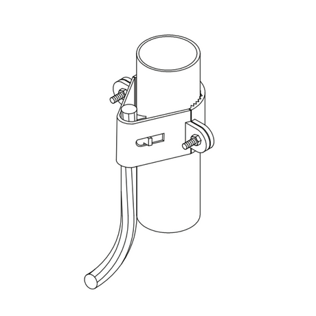 Cast Aluminum Pipe Bonding Clamp for securing main sized cables to pipes. Has 2 stainless steel 1/4” bolts for tension adjustment, rounded cap plates and a rounded insert for securing conductor. measures 2-1/2″ x 1-3/4” Lightning Protection Equipment UL-Listed Lightning Rod Lightning Conductor Electrical Grounding System Surge arrestor Lightning Rod Lightning Protection NFPA 780 LPI 175 UL96A